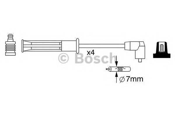 BOSCH 0 986 357 253 Комплект дротів запалювання