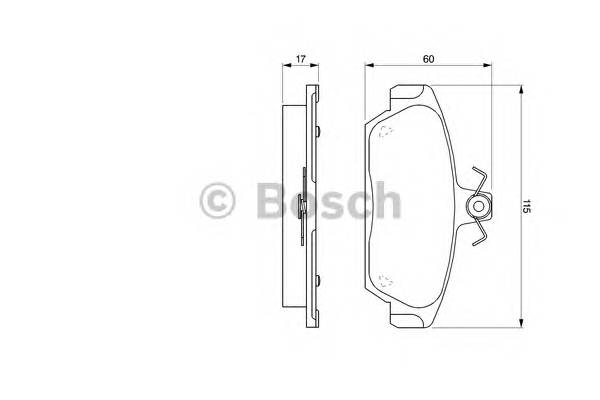 BOSCH 0 986 424 092 Комплект гальмівних колодок,