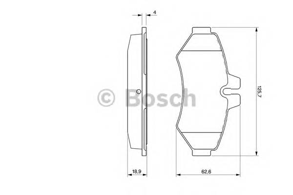 BOSCH 0 986 424 516 Комплект гальмівних колодок,