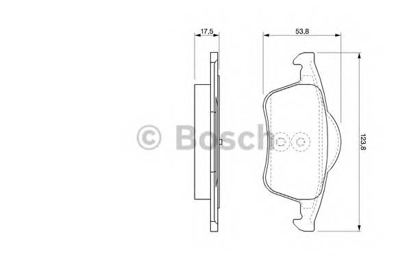 BOSCH 0 986 424 539 Комплект тормозных колодок,