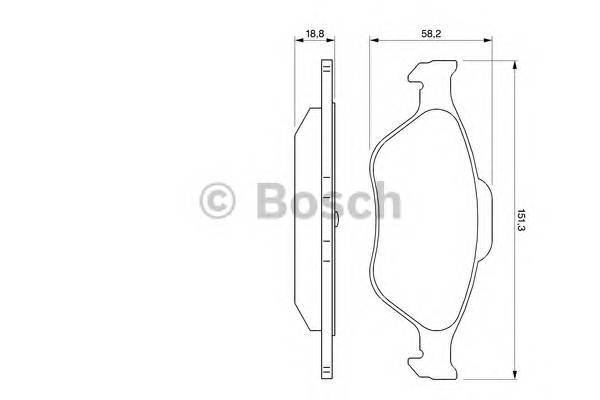 BOSCH 0 986 424 558 Комплект гальмівних колодок,