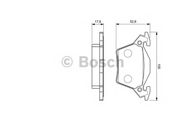 BOSCH 0 986 460 002 Комплект гальмівних колодок,