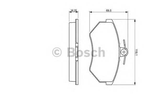 BOSCH 0 986 460 943 Комплект тормозных колодок,