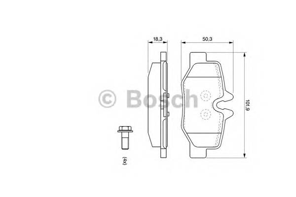 BOSCH 0 986 494 082 Комплект тормозных колодок,