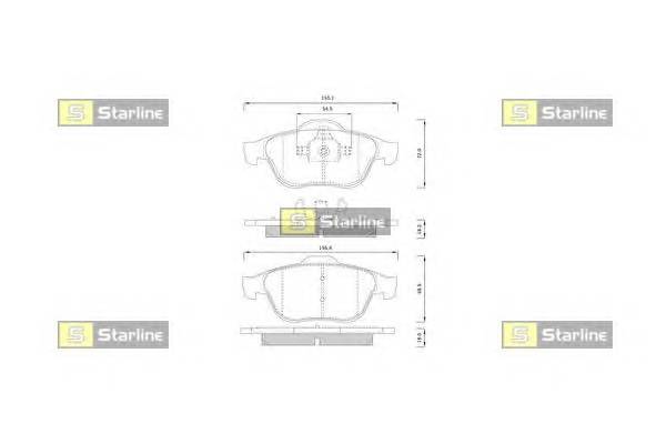 STARLINE BD S825P Гальмiвнi колодки, к-кт.