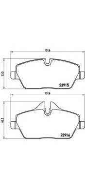 BREMBO P 06 034 Комплект тормозных колодок,