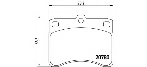 BREMBO P 16 003 Комплект гальмівних колодок,