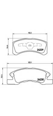 BREMBO P 16 011 Комплект тормозных колодок,