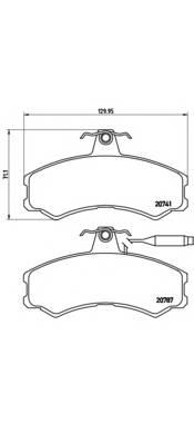 BREMBO P 23 022 Комплект тормозных колодок,