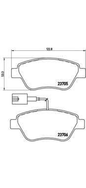 BREMBO P 23 085 Комплект тормозных колодок,