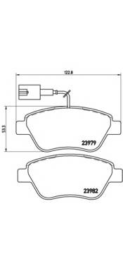 BREMBO P 23 108 Комплект гальмівних колодок,