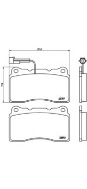 BREMBO P 23 115 Комплект гальмівних колодок,