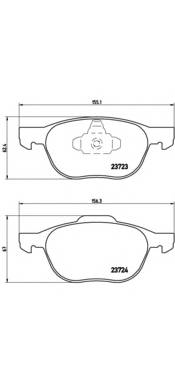 BREMBO P 24 061 Комплект тормозных колодок,