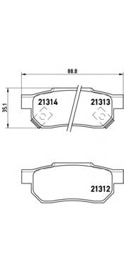 BREMBO P 28 017 Комплект гальмівних колодок,