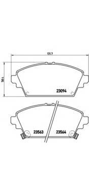 BREMBO P 28 029 Комплект тормозных колодок,