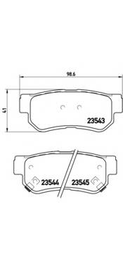 BREMBO P 30 014 Комплект тормозных колодок,