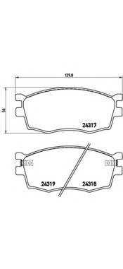 BREMBO P 30 026 Комплект гальмівних колодок,