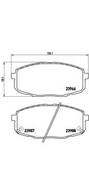 BREMBO P 30 034 Комплект гальмівних колодок,