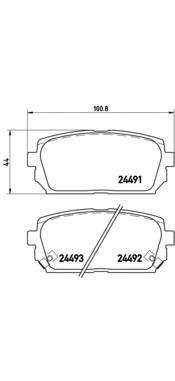 BREMBO P 30 040 Комплект тормозных колодок,