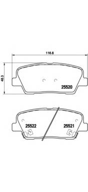 BREMBO P 30 063 Комплект тормозных колодок,