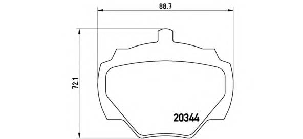 BREMBO P 44 001 Комплект тормозных колодок,