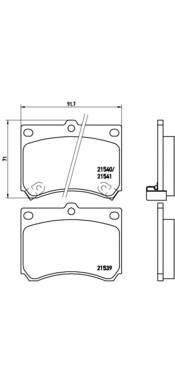 BREMBO P 49 011 Комплект гальмівних колодок,