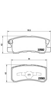 BREMBO P 54 031 Комплект тормозных колодок,