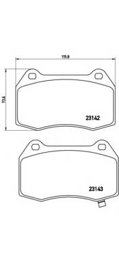 BREMBO P 56 047 Комплект тормозных колодок,