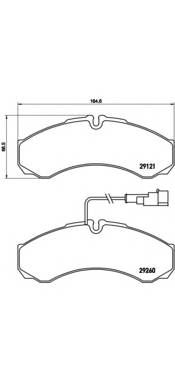 BREMBO P 56 069 Комплект гальмівних колодок,