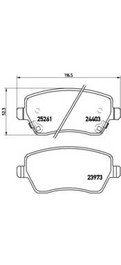 BREMBO P 56 086 Комплект гальмівних колодок,