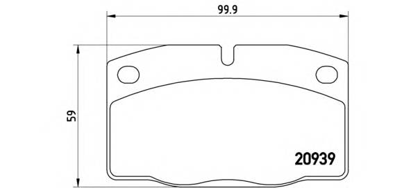 BREMBO P 59 005 Комплект гальмівних колодок,