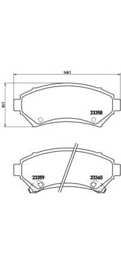 BREMBO P 59 028 Комплект гальмівних колодок,