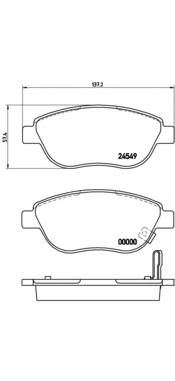 BREMBO P 59 052 Комплект тормозных колодок,