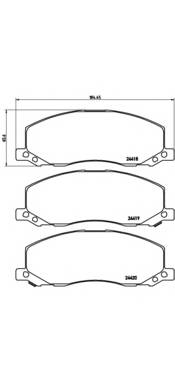 BREMBO P 59 058 Комплект гальмівних колодок,