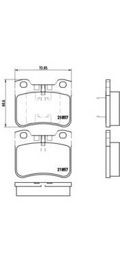 BREMBO P 61 059 Комплект тормозных колодок,