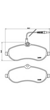 BREMBO P 61 096 Комплект гальмівних колодок,