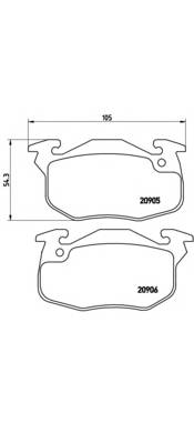 BREMBO P 61 097 Комплект тормозных колодок,