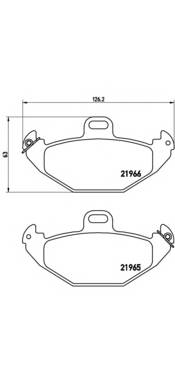 BREMBO P 68 021 Комплект тормозных колодок,