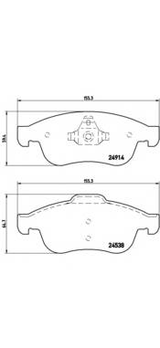 BREMBO P 68 050 Комплект тормозных колодок,