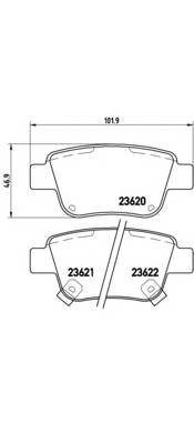 BREMBO P 83 047 Комплект тормозных колодок,