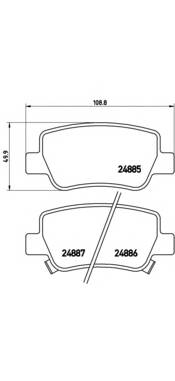 BREMBO P 83 112 Комплект тормозных колодок,