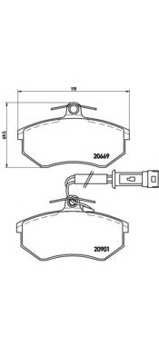 BREMBO P 85 016 Комплект гальмівних колодок,