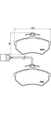 BREMBO P 85 034 Комплект тормозных колодок,