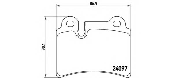 BREMBO P 85 111 Комплект гальмівних колодок,