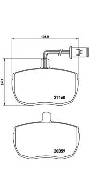 BREMBO P A6 006 Комплект гальмівних колодок,