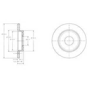 DELPHI BG3673 Гальмівний диск