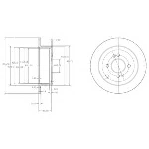 DELPHI BG4097 Тормозной диск