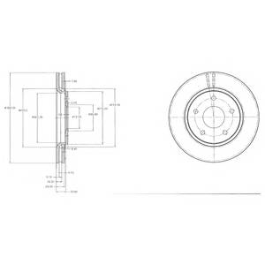 DELPHI BG4212 Тормозной диск