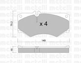 METELLI 22-0014-0 Комплект тормозных колодок,