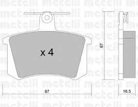 METELLI 22-0048-0 Комплект гальмівних колодок,